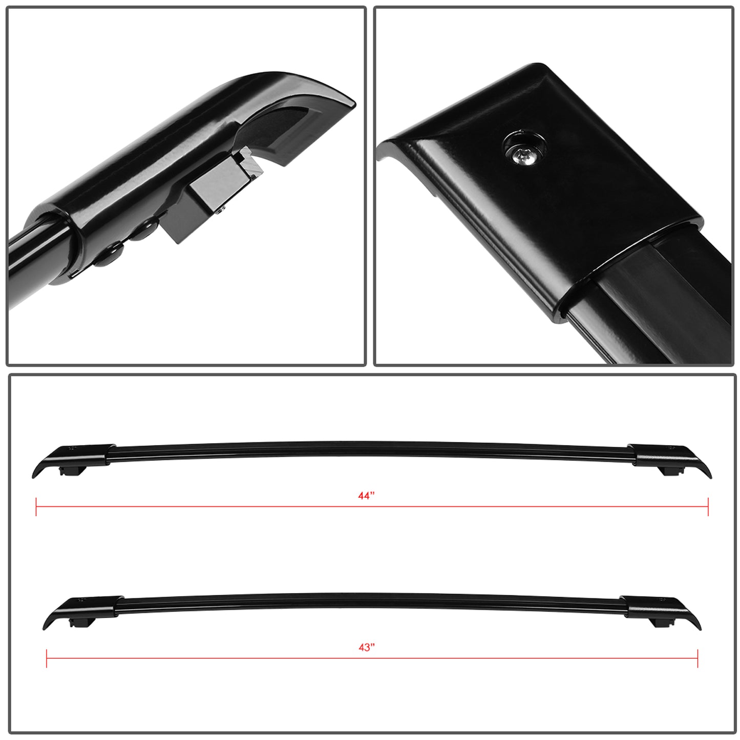 PORTAEQUIPAJE ROOF RACK CROSS BARS - ALUMINUM - 05-10 HONDA ODYSSEY - ONLY FITS WITH OEM ROOF RAILS
