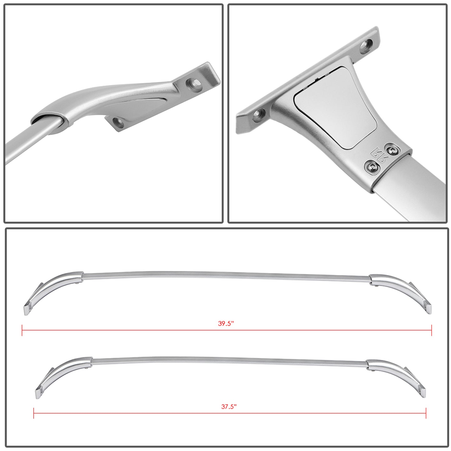 PORTAEQUIPAJE ROOF RACK CROSS BARS - ALUMINUM - 14-18 NISSAN ROGUE - ONLY FITS WITH OEM ROOF RAILS