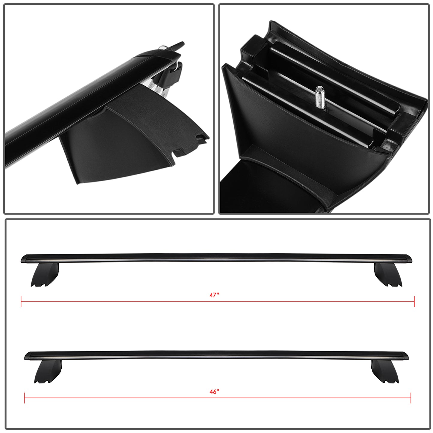 PORTAEQUIPAJE ROOF RACK CROSS BARS - ALUMINUM - 11-18 JEEP GRAND CHEROKEE - ONLY FITS WITH OEM ROOF RAILS