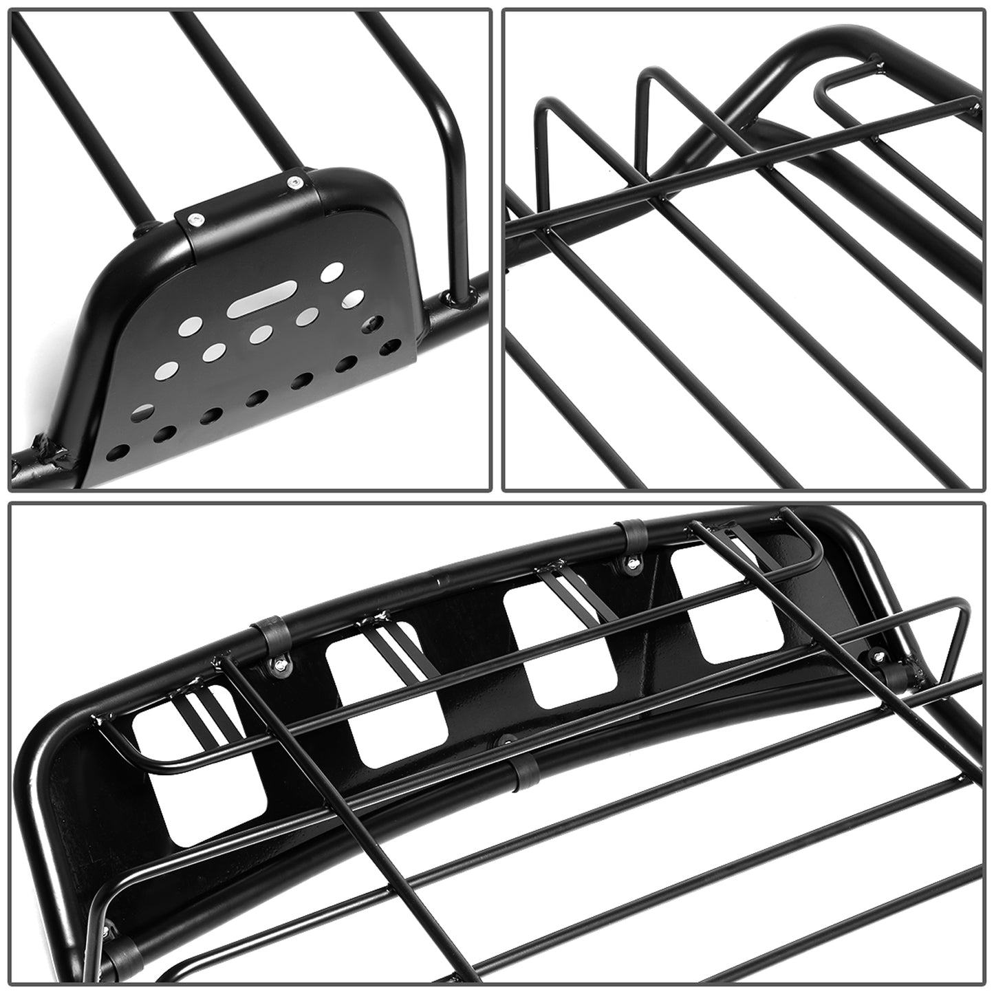 PORTAEQUIPAJE CARGO BASKET - UNIVERSAL - 39X38.5X8 - POWDERCOATED - BLACK