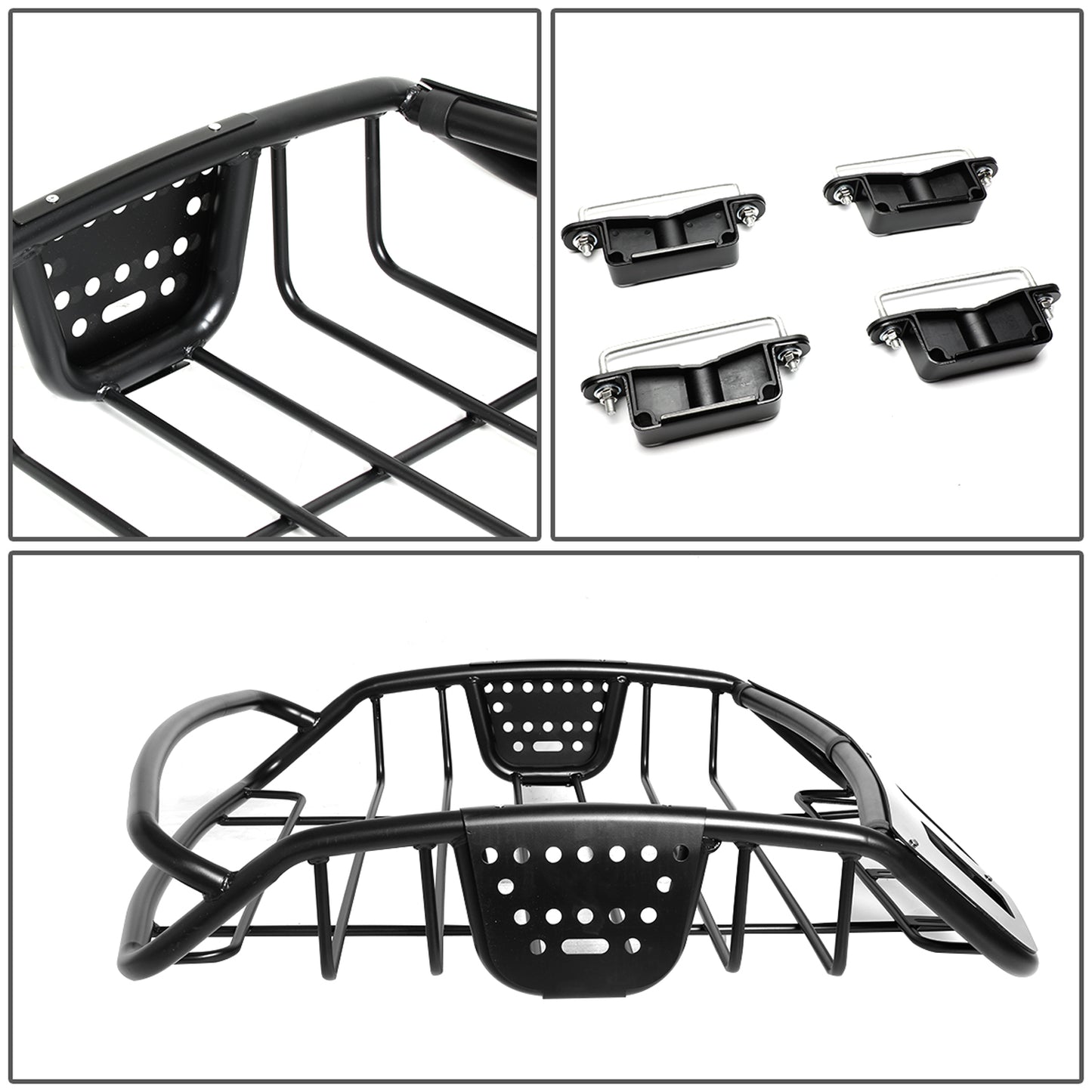 PORTAEQUIPAJE CARGO BASKET - UNIVERSAL - 39X38.5X8 - POWDERCOATED - BLACK