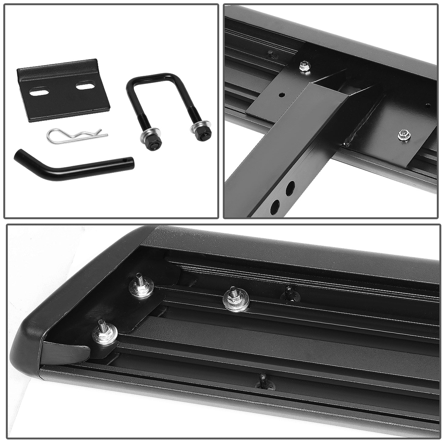 ESCALON TRASERO ALUMINUM - 6 INCH - BLACK