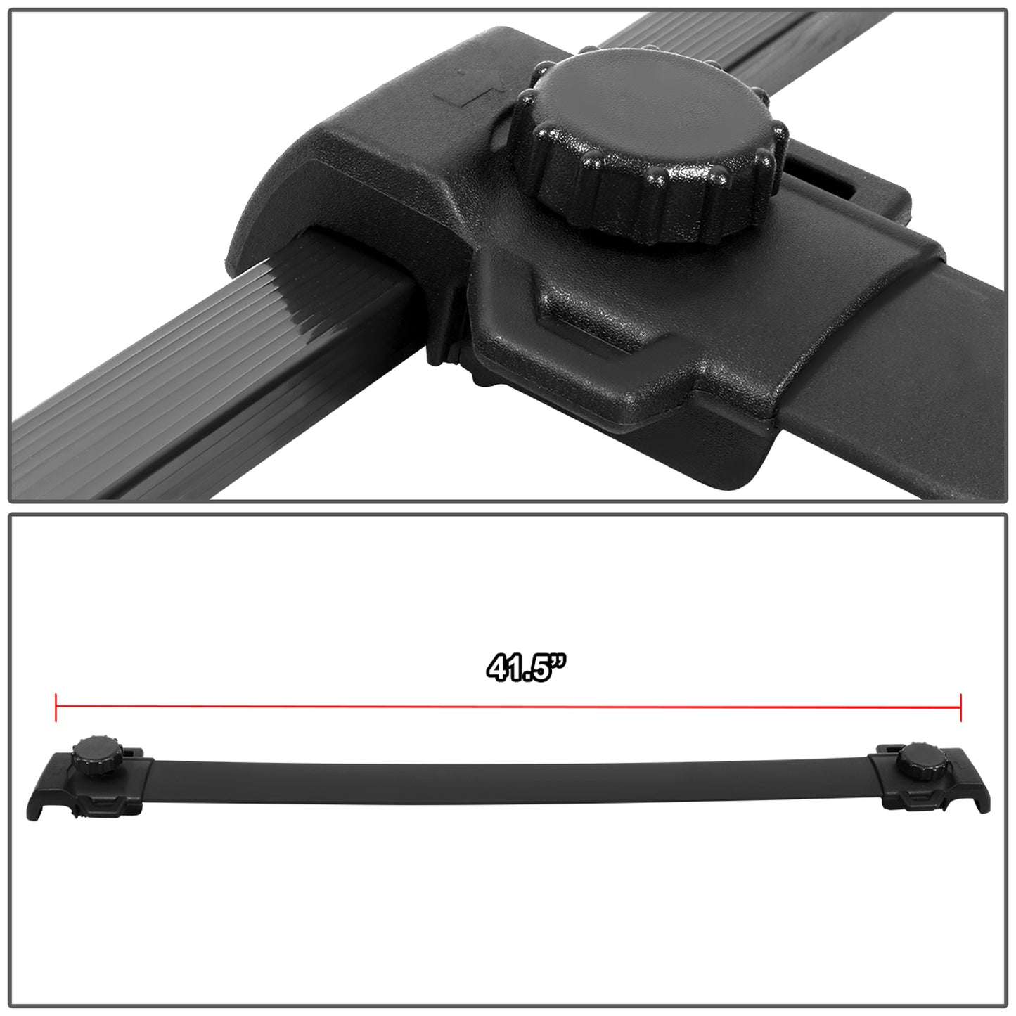 PORTAEQUIPAJE ROOF RACK CROSS BARS - ALUMINUM - 07-17 JEEP PATRIOT - BOLTS ONTO OEM ROOF RAILS ONLY