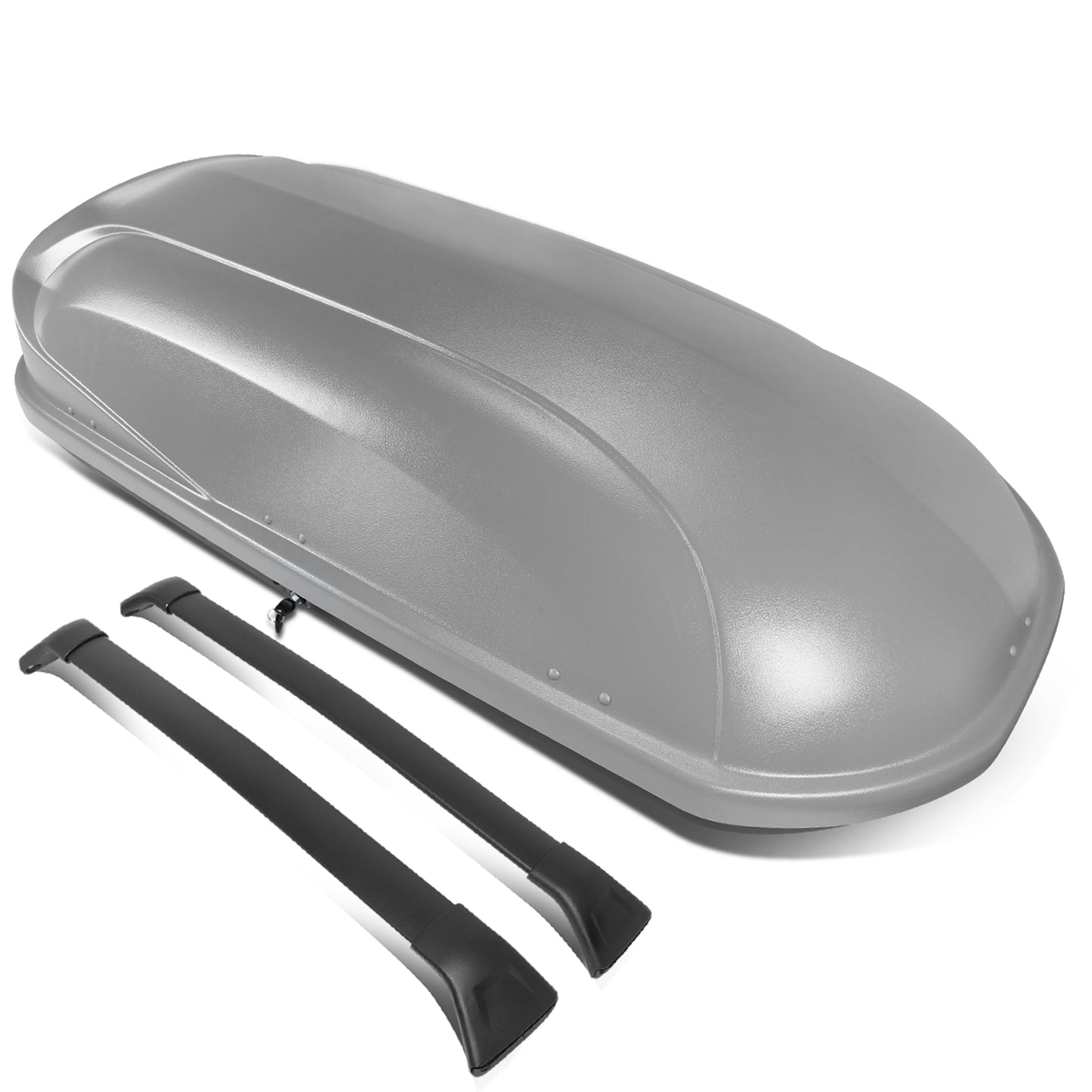 PORTAEQUIPAJE ROOF RACK CROSS BARS + CARGO ROOF BOX - 17-18 MAZDA CX-5 - BOLTS ONTO OEM ROOF RAILS ONLY - GRAY