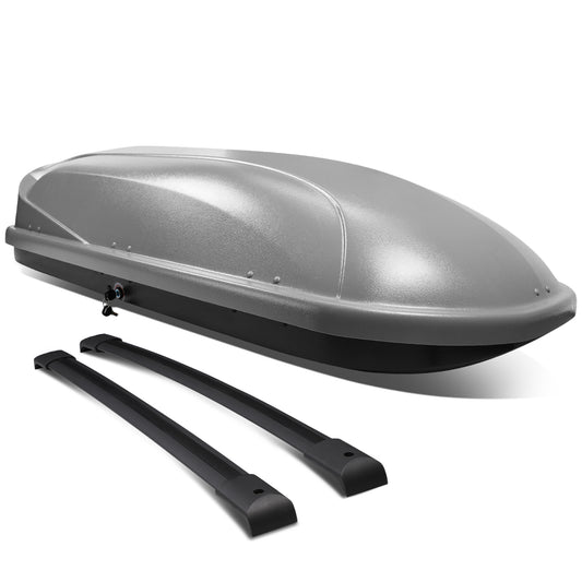 PORTAEQUIPAJE ROOF RACK CROSS BARS + CARGO ROOF BOX - 03-08 HONDA PILOT - MOUNTS ONTO OEM ROOF RAILS ONLY - GRAY