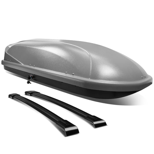 PORTAEQUIPAJE ROOF RACK CROSS BARS + CARGO ROOF BOX - 05-10 HONDA ODYSSEY - MOUNTS ONTO OEM ROOF RAILS ONLY - GRAY