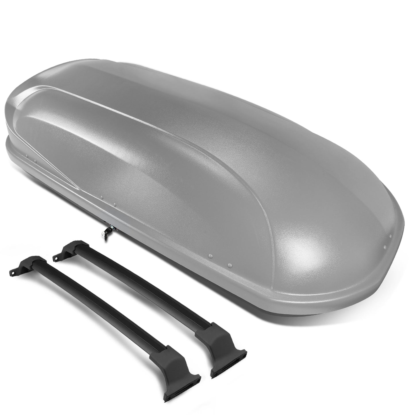 PORTAEQUIPAJE ROOF RACK CROSS BARS + CARGO ROOF BOX - 16-18 BUICK ENVISION - MOUNTS ONTO OEM ROOF RAILS ONLY - GRAY