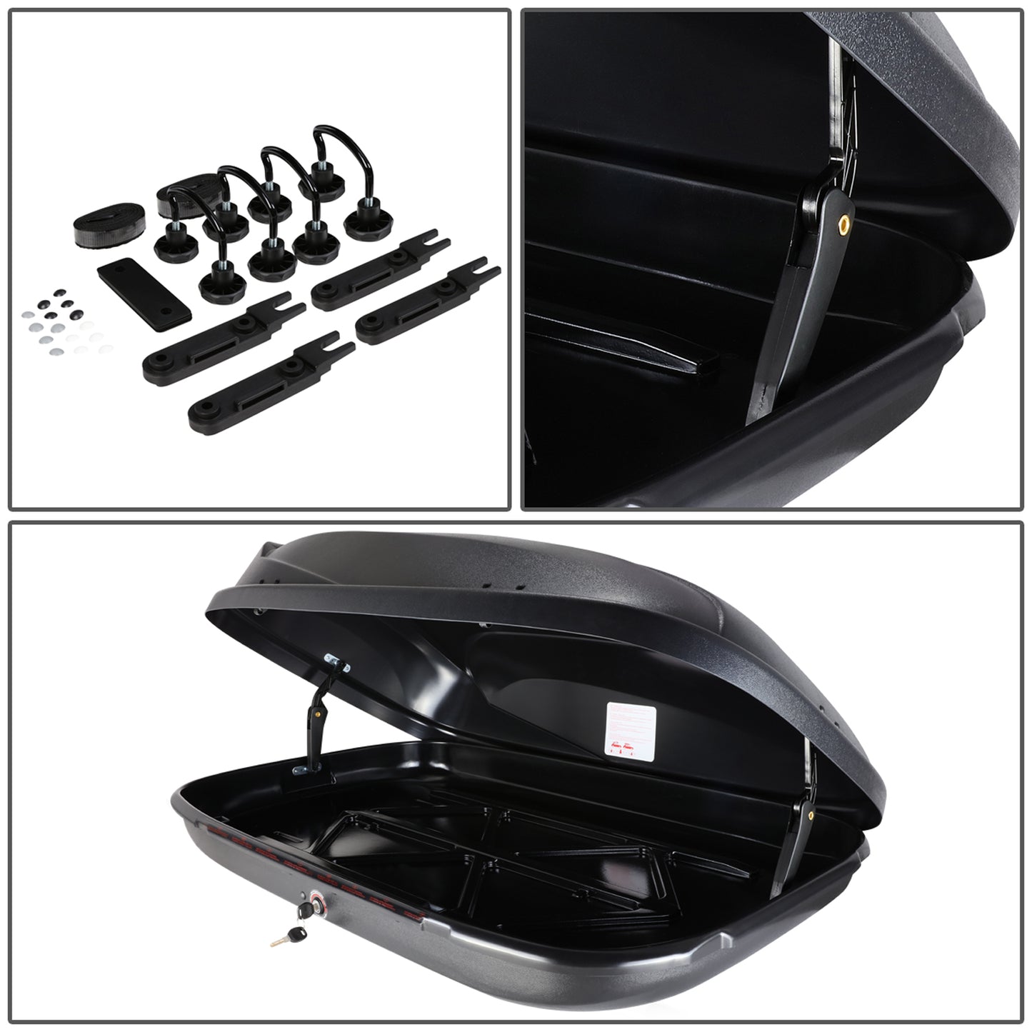 PORTAEQUIPAJE ROOF RACK CROSS BARS + CARGO ROOF BOX - 120CM - BLACK