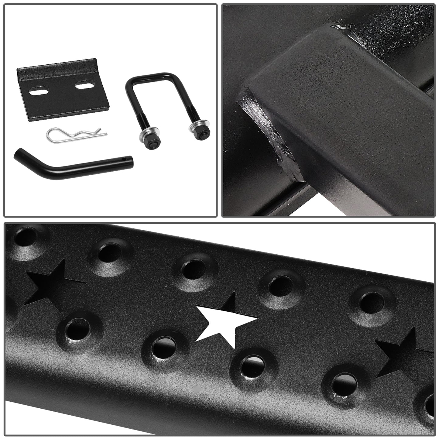 ESCALON TRASERO 36.5" W X 3.75" OD - OVAL - FITS VEHICLES WITH 2" TRAILER HITCH - BLACK