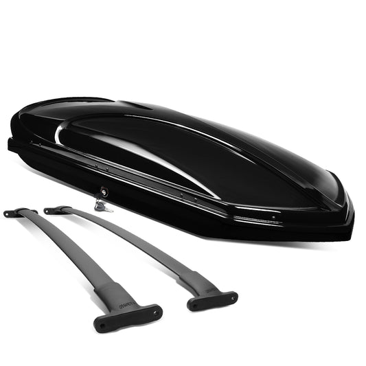 PORTAEQUIPAJE ROOF RACK CROSS BARS + CARGO ROOF BOX - 16-19 FORD EXPLORER - ONLY FITS WITH OEM ROOF RAILS - BLACK