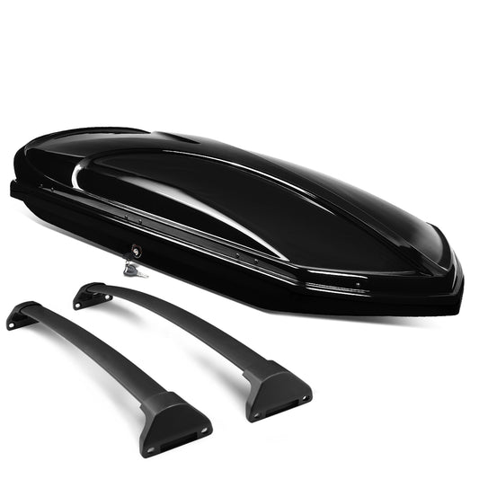 PORTAEQUIPAJE ROOF RACK CROSS BARS + CARGO ROOF BOX - 14-19 ACURA MDX - ONLY FITS WITH OEM ROOF RAILS - BLACK