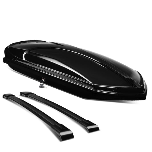 PORTAEQUIPAJE ROOF RACK CROSS BARS + CARGO ROOF BOX - 05-10 HONDA ODYSSEY - ONLY FITS WITH OEM ROOF RAILS - BLACK