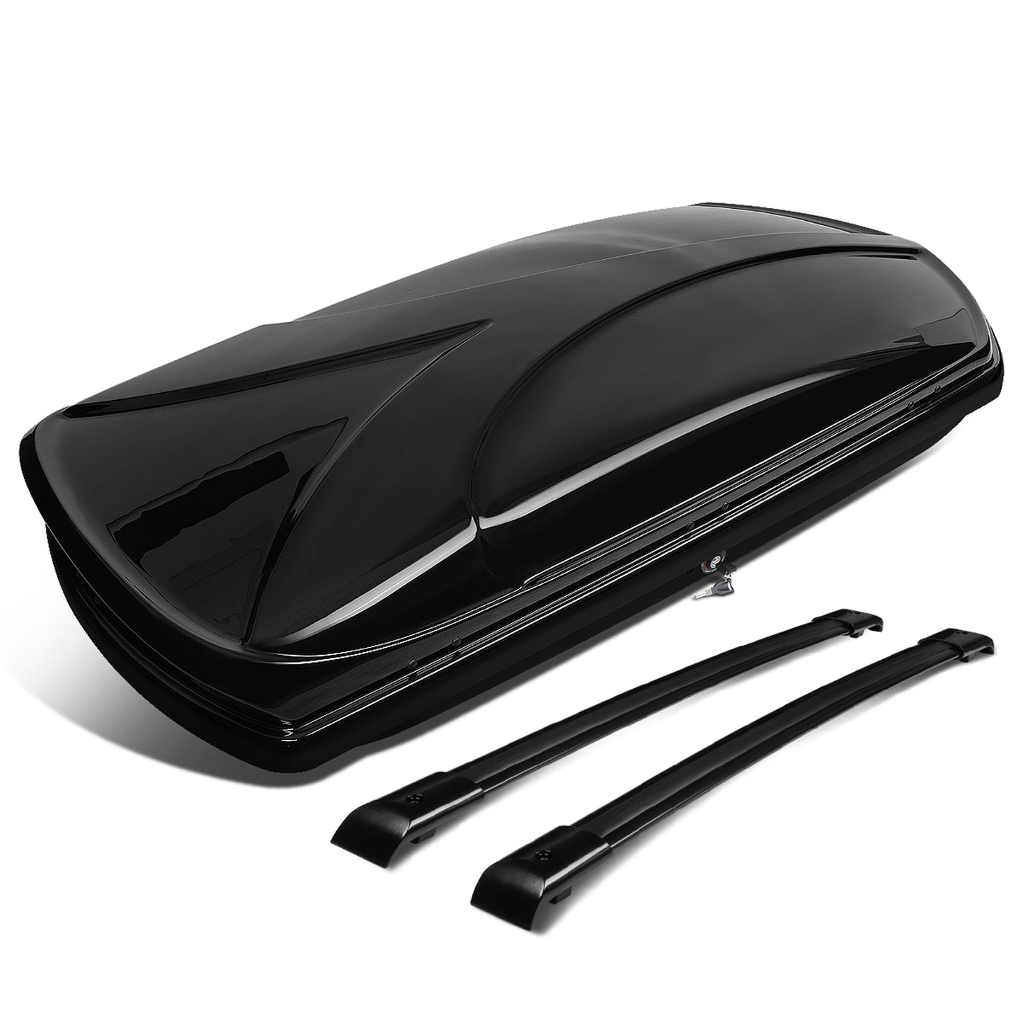 PORTAEQUIPAJE ROOF RACK CROSS BARS + CARGO ROOF BOX - 05-10 HONDA ODYSSEY - ONLY FITS WITH OEM ROOF RAILS - BLACK