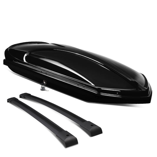 PORTAEQUIPAJE ROOF RACK CROSS BARS + CARGO ROOF BOX - 03-08 HONDA PILOT - ONLY FITS WITH OEM ROOF RAILS - BLACK