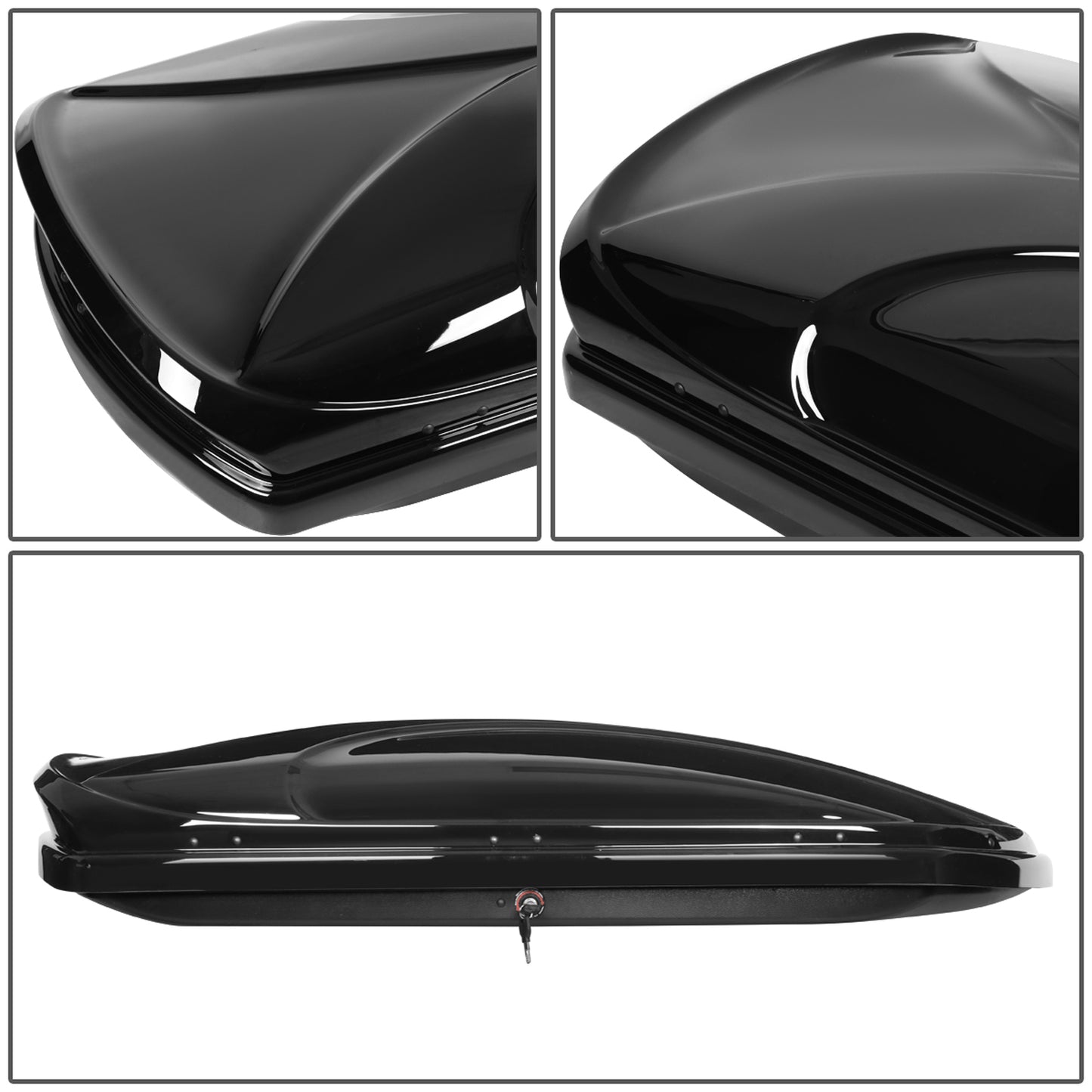 PORTAEQUIPAJE ROOF RACK CROSS BARS + CARGO ROOF BOX - 03-08 HONDA PILOT - ONLY FITS WITH OEM ROOF RAILS - BLACK