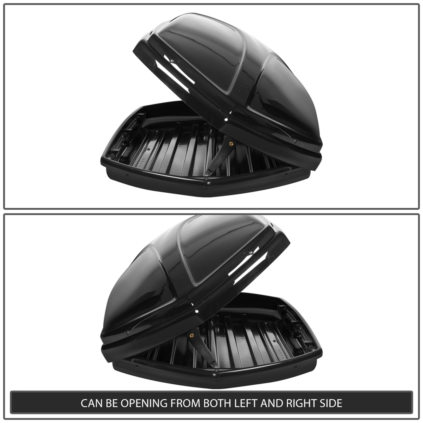 PORTAEQUIPAJE ROOF RACK CROSS BARS + CARGO ROOF BOX - 09-16 AUDI Q5 - MOUNTS ONTO OEM ROOF RAILS ONLY - BLACK