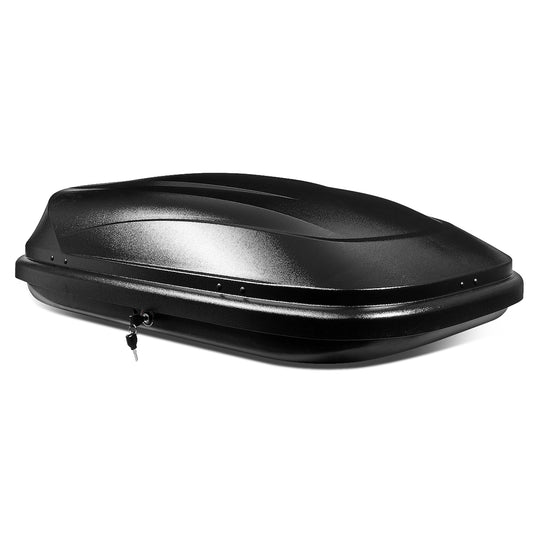 PORTAEQUIPAJE ROOF RACK CARGO ROOF BOX - UNIVERSAL - 133CM - 330L - 110 LBS - ATTACHES TO VEHICLES WITH CROSS BARS ONLY - TEXTURE BLACK