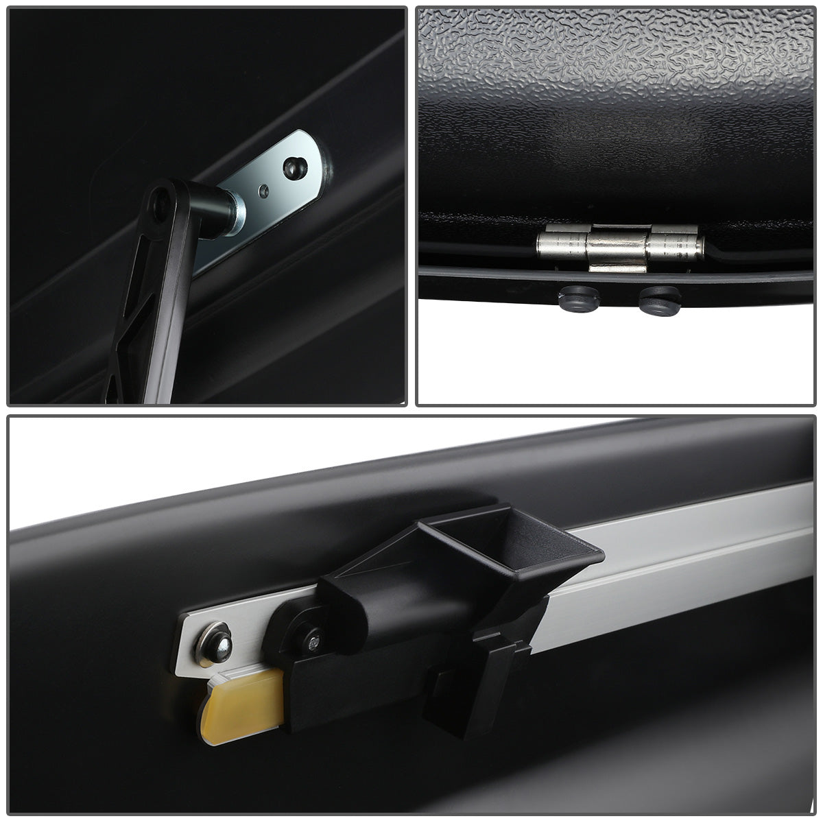 PORTAEQUIPAJE ROOF RACK CARGO ROOF BOX - UNIVERSAL - 133CM - 330L - 110 LBS - ATTACHES TO VEHICLES WITH CROSS BARS ONLY - GLOSSY SMOOTH BLACK