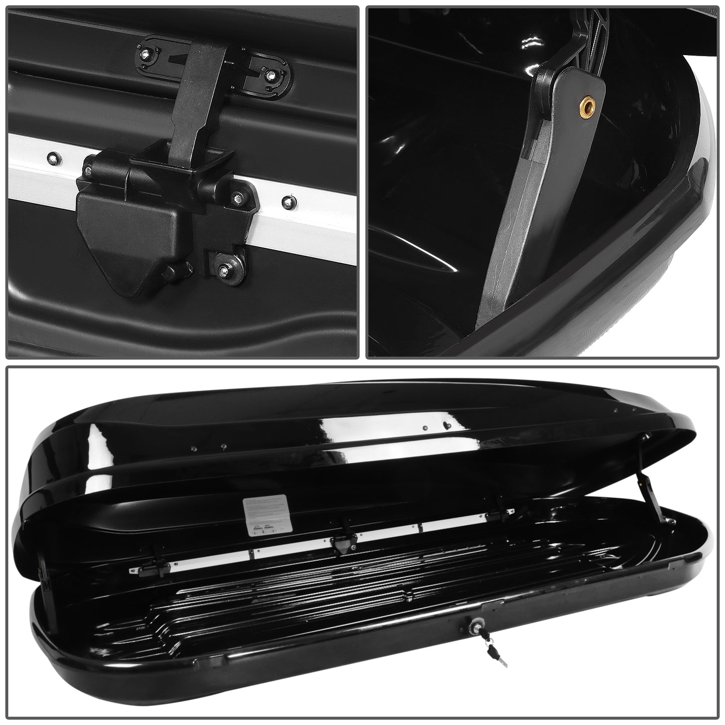 PORTAEQUIPAJE ROOF BOX - 480L 79INCH LENGTH - GLOSSY SMOOTH BLACK