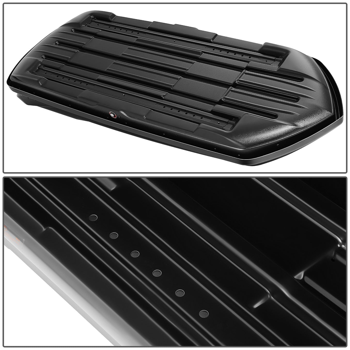 PORTAEQUIPAJE ROOF BOX - FITS VEHICLES WITH CROSS BARS - 420L 72INCH LENGTH - GLOSSY SMOOTH BLACK