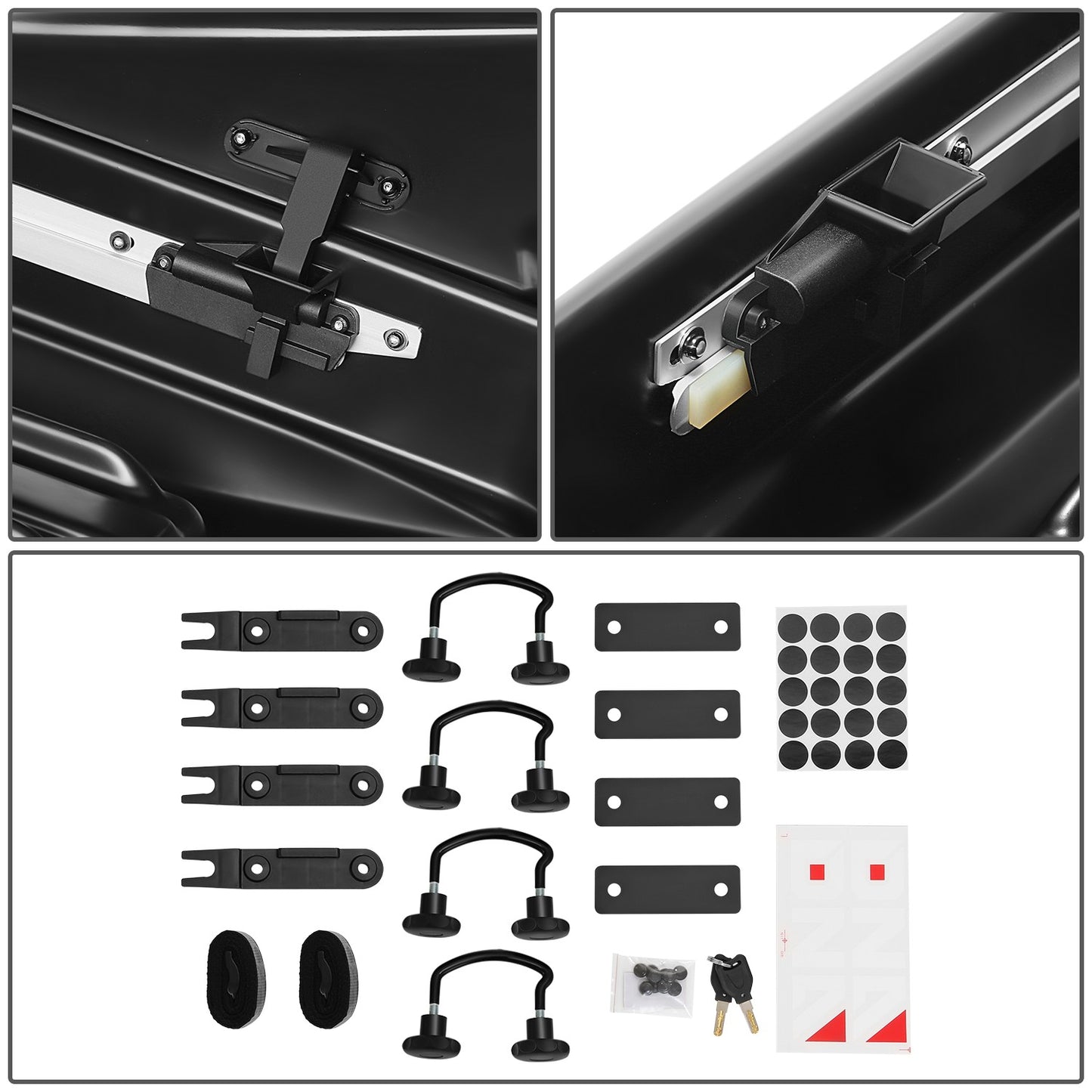 PORTAEQUIPAJE ROOF BOX - FITS VEHICLES WITH CROSS BARS - 420L 72INCH LENGTH - GLOSSY SMOOTH BLACK