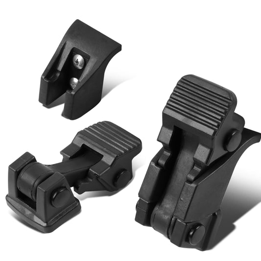 PORTAEUIPAJE HOOD LATCH LOCK - 07-17 JEEP WRANGLER - PAIR - MATTE BLACK