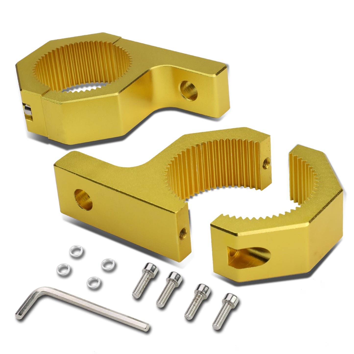 FAROS DE NIEBLA UNIVERSAL - 2" OD TUBE - ALUMINUM - GOLD
