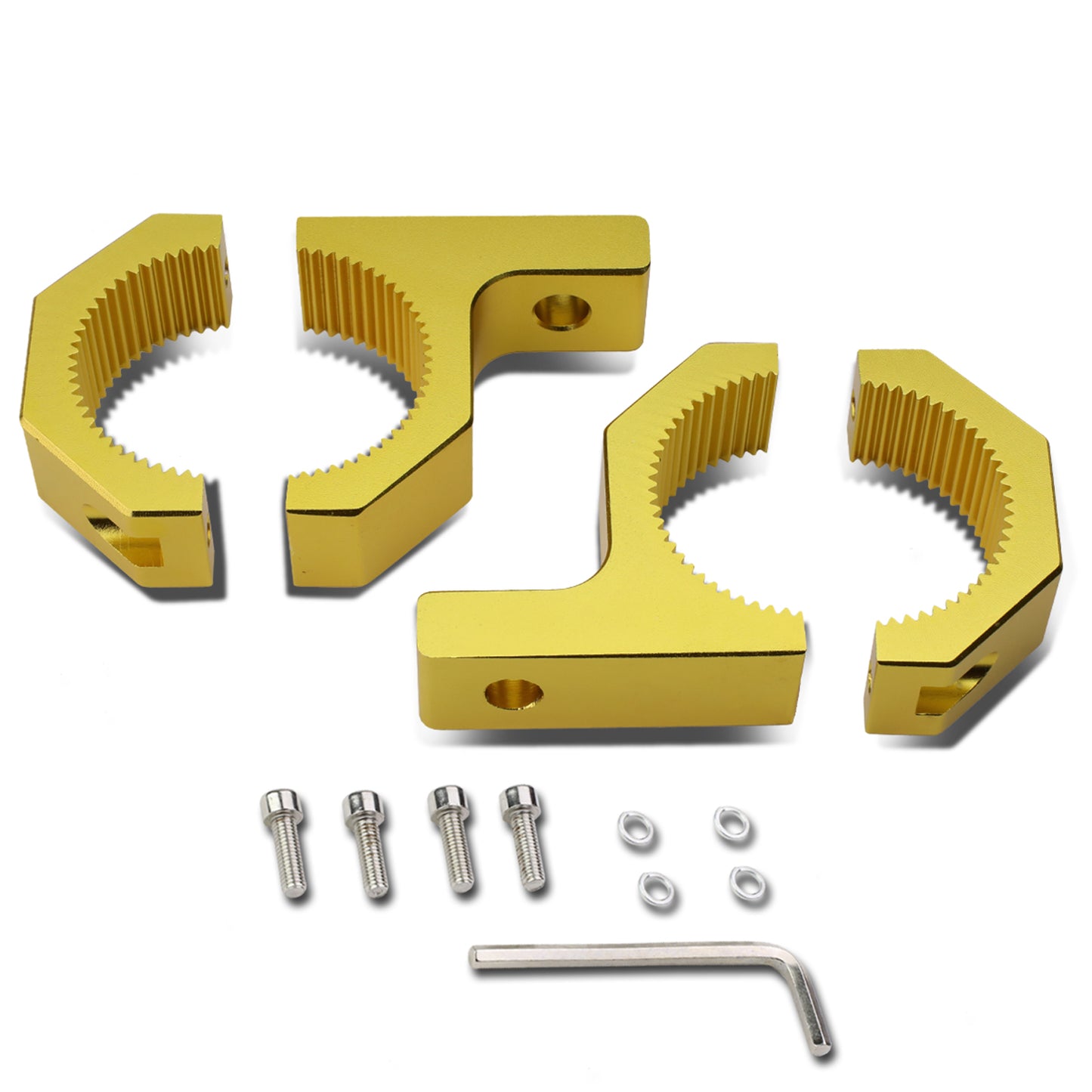 FAROS DE NIEBLA UNIVERSAL - 2" OD TUBE - ALUMINUM - GOLD
