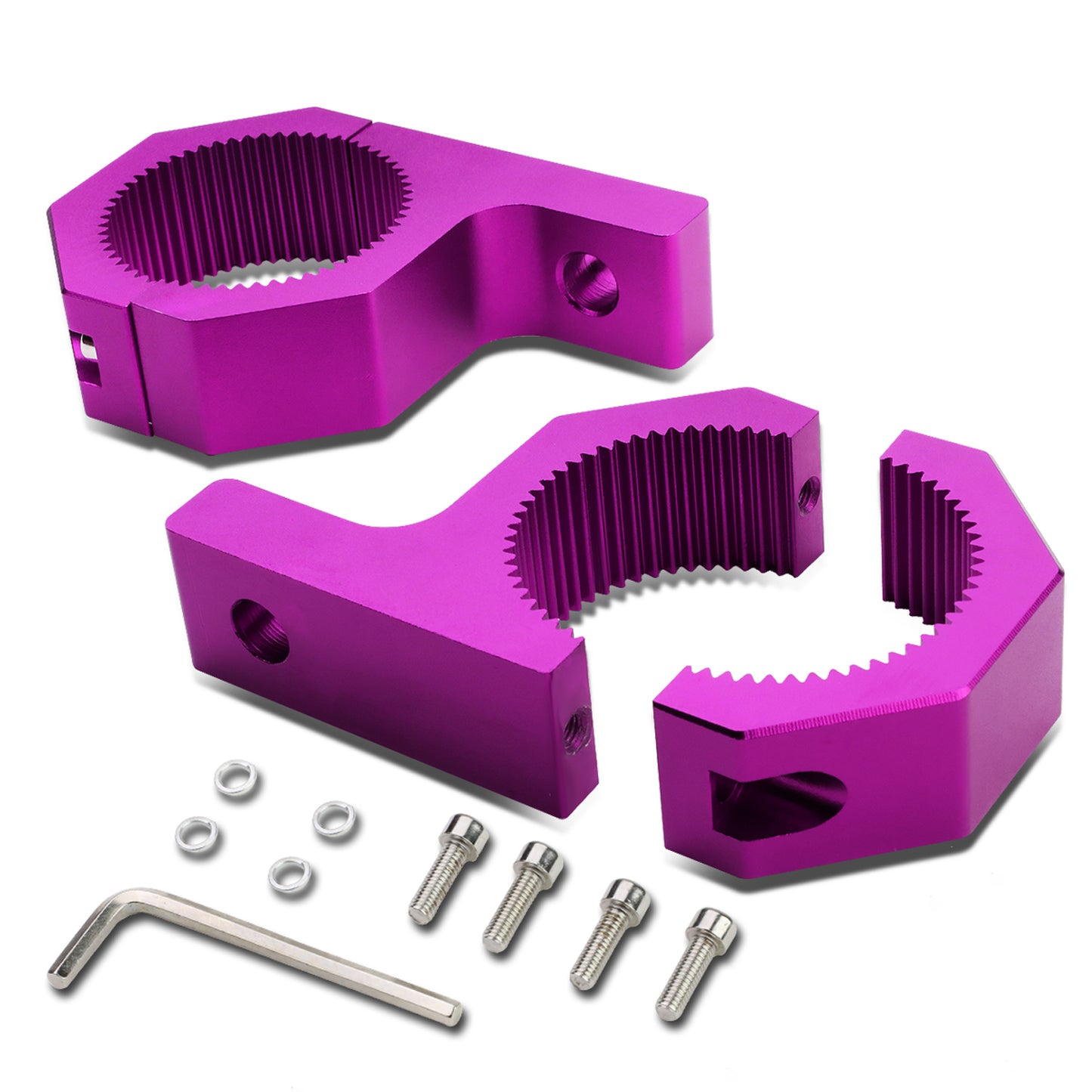 FAROS DE NIEBLA UNIVERSAL - 2" OD TUBE - ALUMINUM - PURPLE