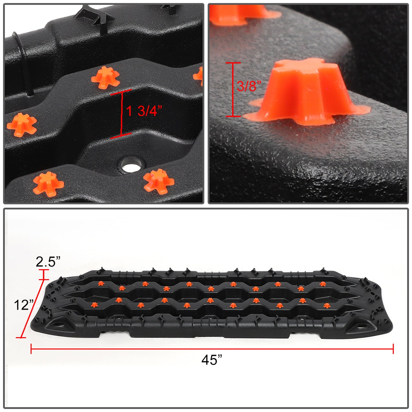 ACCESORIOS ANTI-SKID - PAIR - BLACK / ORANGE