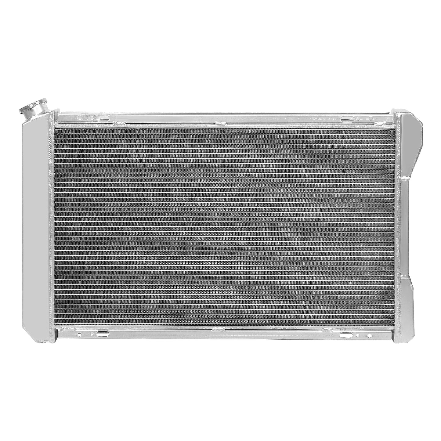RADIADOR DE ALUMINIO RADIATOR - 3 ROWS - 82-92 CHEVY CAMARO, PONTIAC FIREBIRD, PONTIAC TRANS AM - FITS 2.5L, 3.1L, 3.8L V6, 305/ 350 CU V8 MODELS ONLY - FITS AUTOMATIC, MANUAL TRANSMISSION MODELS - MODIFICATION MIGHT BE REQUIRED FOR 2.8L V6 MODELS