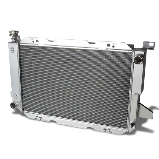 RADIADOR DE ALUMINIO RADIATOR - 3 ROWS - 85-96 FORD F-150, F-250, F SUPER DUTY, FORD BRONCO - FITS MANUAL TRANSMISSION MODELS WITH 5.0L, 5.8L, 7.5L V8 ENGINES ONLY - DOES NOT FIT DIESEL MODELS