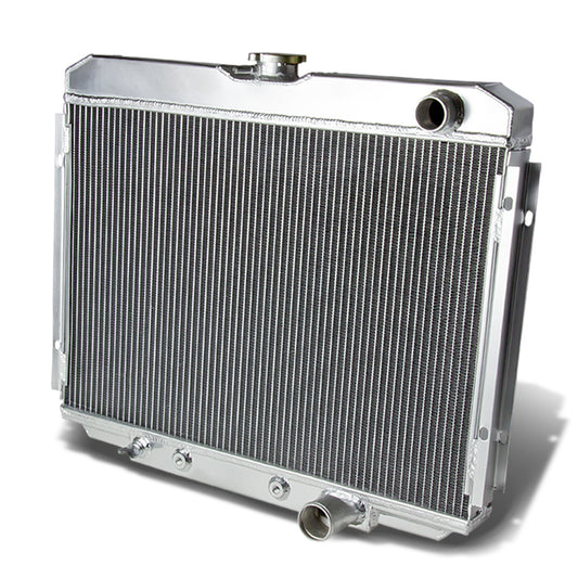 RADIADOR DE ALUMINIO RADIATOR - 3 ROWS - 67-70 FORD MUSTANG, MERCURY COUGAR XR-7 / 1969 FAIRLANE, RANCHERO - FITS AUTOMATIC / MANUAL TRANSMISSONION MODELS W/ 289 302 351 CU. IN. V8 ENGINES ONLY, FITS MODELS W/ PASSENGER SIDE OUTLETS ONLY; MIGHT REQUIRE
