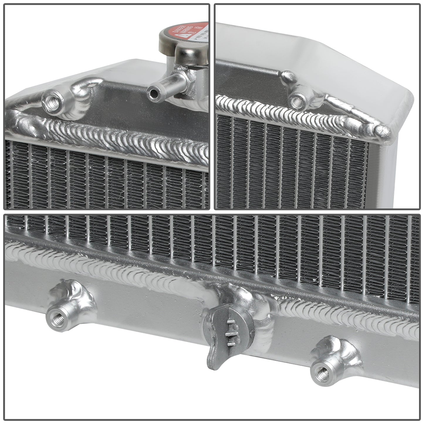 RADIADOR DE ALUMINIO RADIATOR - 1 ROWS - 92-00 HONDA CIVIC MT / 93-97 HONDA DEL SOL MT / 94-01 ACURA INTEGRA MT - ALL MANUAL TRANSMISSION ONLY