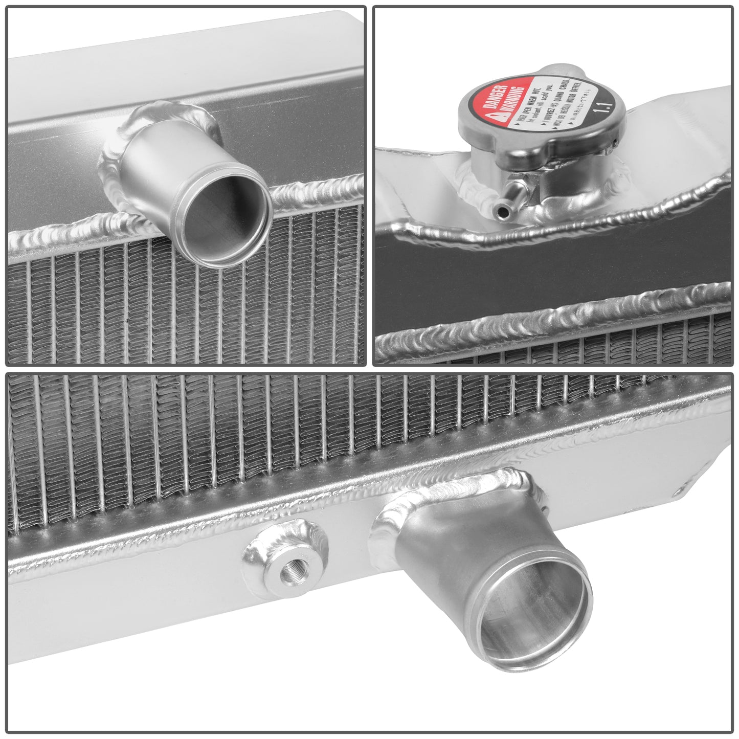 RADIADOR DE ALUMINIO RADIATOR - 3 ROWS - 67-69 FORD MUSTANG/TORINO/LTD V8