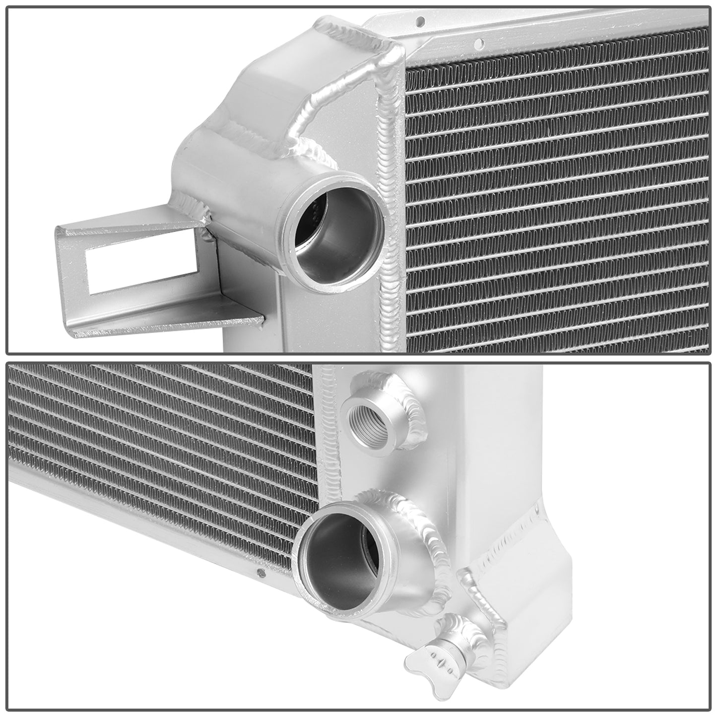 RADIADOR DE ALUMINIO RADIATOR - 3 ROWS - 04-14 FORD E-150 / 01-05 CHEVROLET SILVERADO 2500 HD WITH 6.6L DURAMAX LB7/LLY / 01-05 CHEVROLET SILVERADO 3500 WITH 6.6L DURAMAX LB7/LLY / 01-05 GMC SIERRA 2500 HD WITH 6.6L DURAMAX LB7/LLY / 01-05 GMC SIERRA 3500