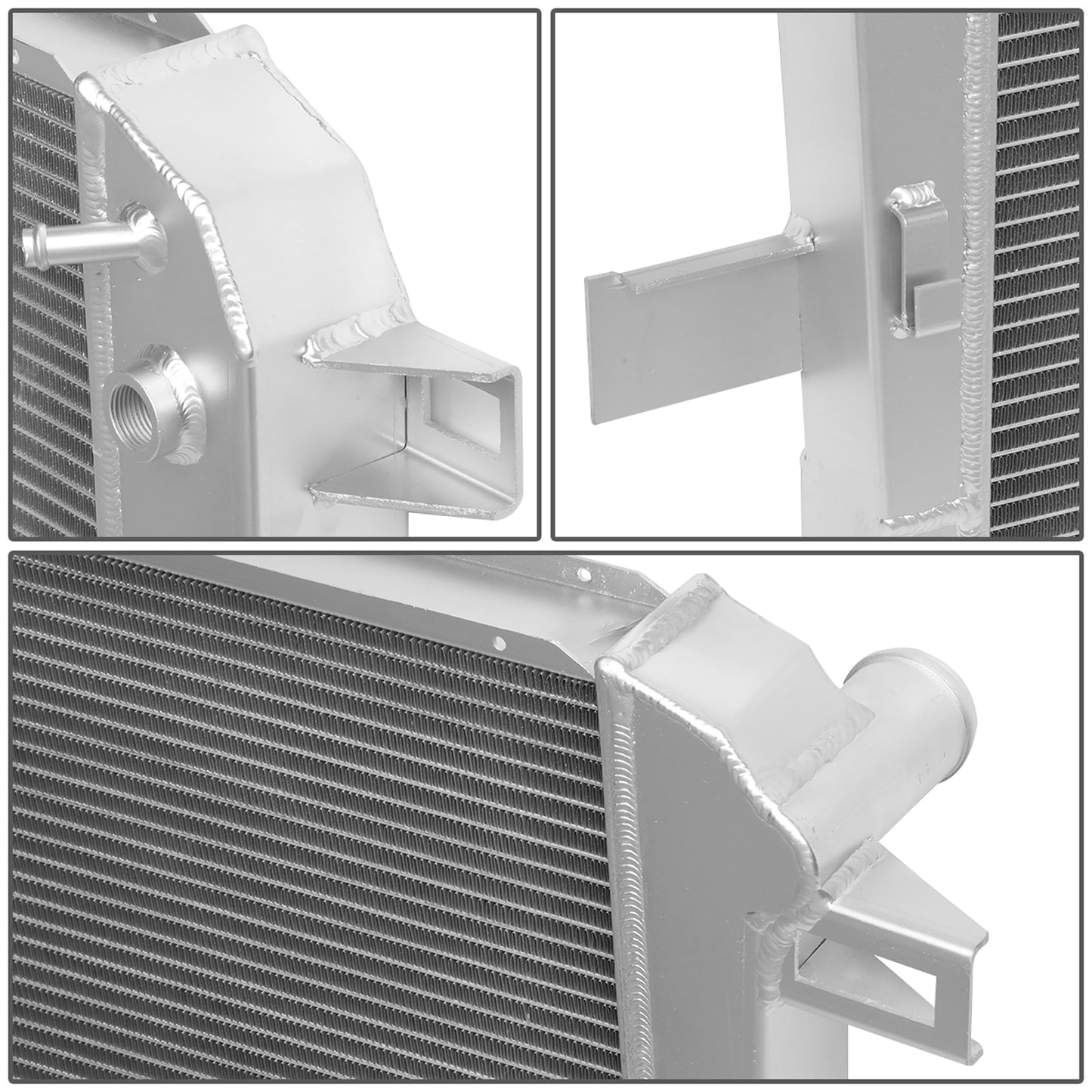 RADIADOR DE ALUMINIO RADIATOR - 3 ROWS - 04-14 FORD E-150 / 01-05 CHEVROLET SILVERADO 2500 HD WITH 6.6L DURAMAX LB7/LLY / 01-05 CHEVROLET SILVERADO 3500 WITH 6.6L DURAMAX LB7/LLY / 01-05 GMC SIERRA 2500 HD WITH 6.6L DURAMAX LB7/LLY / 01-05 GMC SIERRA 3500