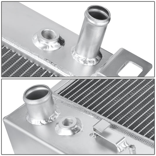RADIADOR DE ALUMINIO RADIATOR - 99-14 CHEVY SILVERADO GMC SIERRA - 3 ROW 34" WIDE - ALUMINUM - METALLIC