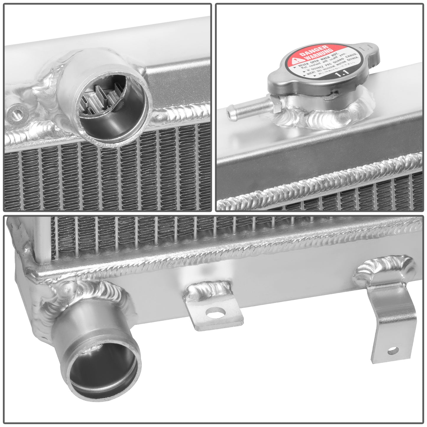 RADIADOR DE ALUMINIO RADIATOR - 2 ROWS - 02-07 SUBARU IMPREZA WRX STI EJ25 EJ MT