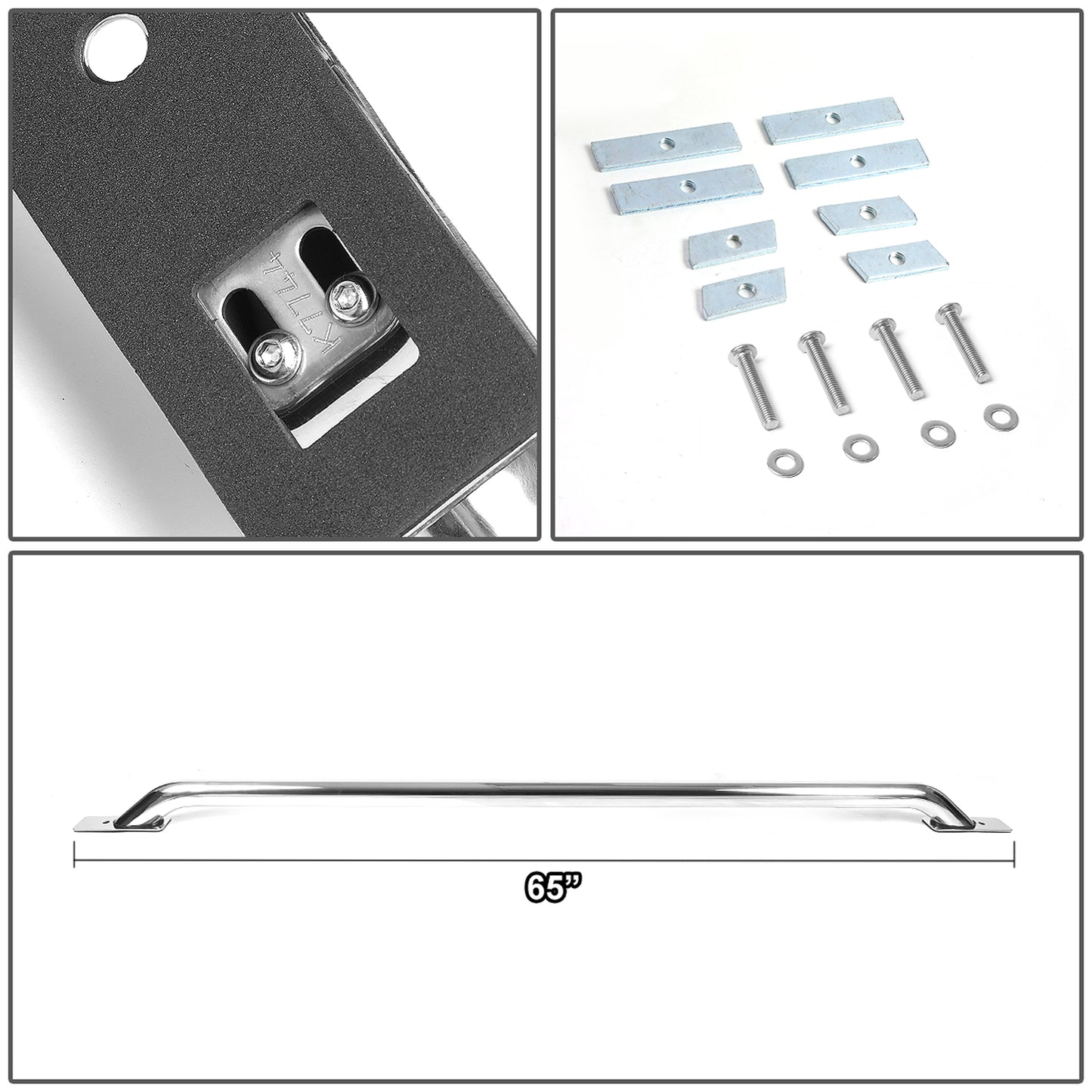 PORTAEQUIPAJE BED RAILS - 92-11 FORD RANGER 6FT STYLESIDE BED / 00-05 TOYOTA TUNDRA 6.2FT / 6.3FT BED - CHROME