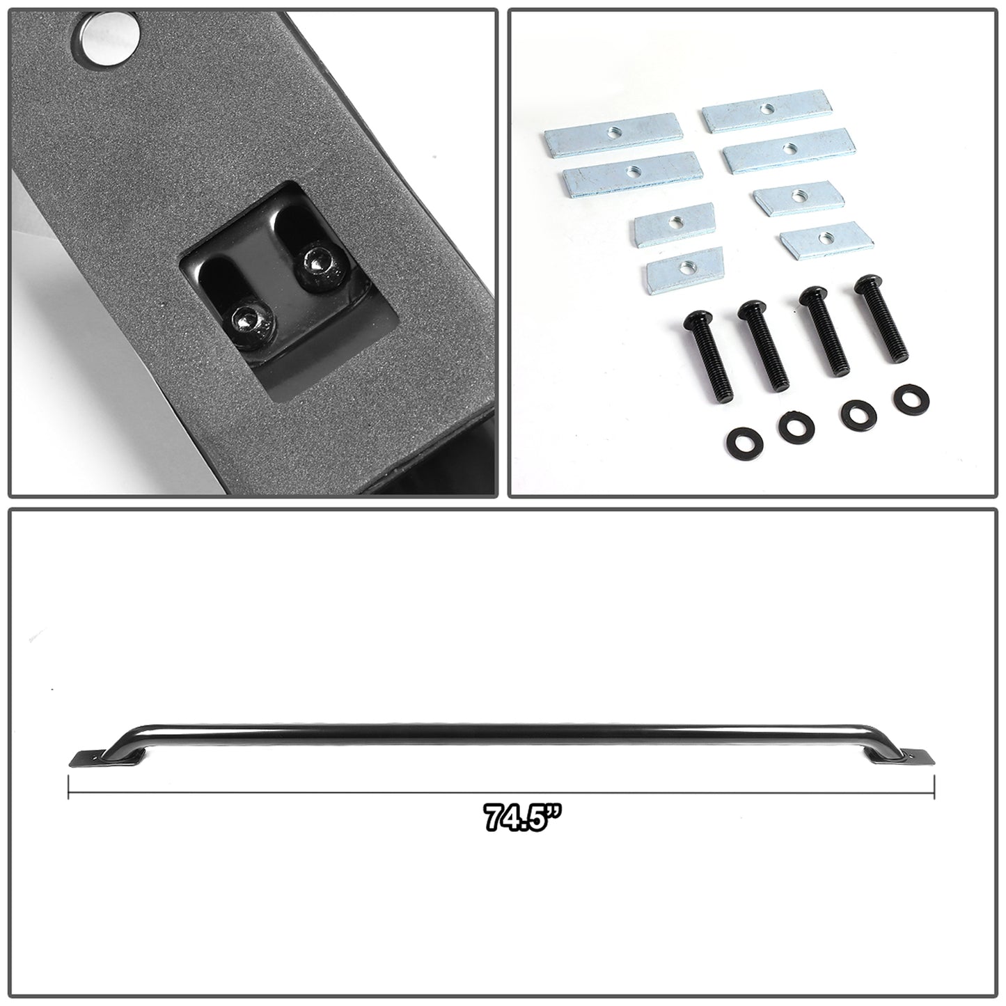 PORTAEQUIPAJE BED RAILS - 99-14 FORD F-150 6.5FT BED / 99-16 FORD F-250, F-350 81", 82" BED - BLACK