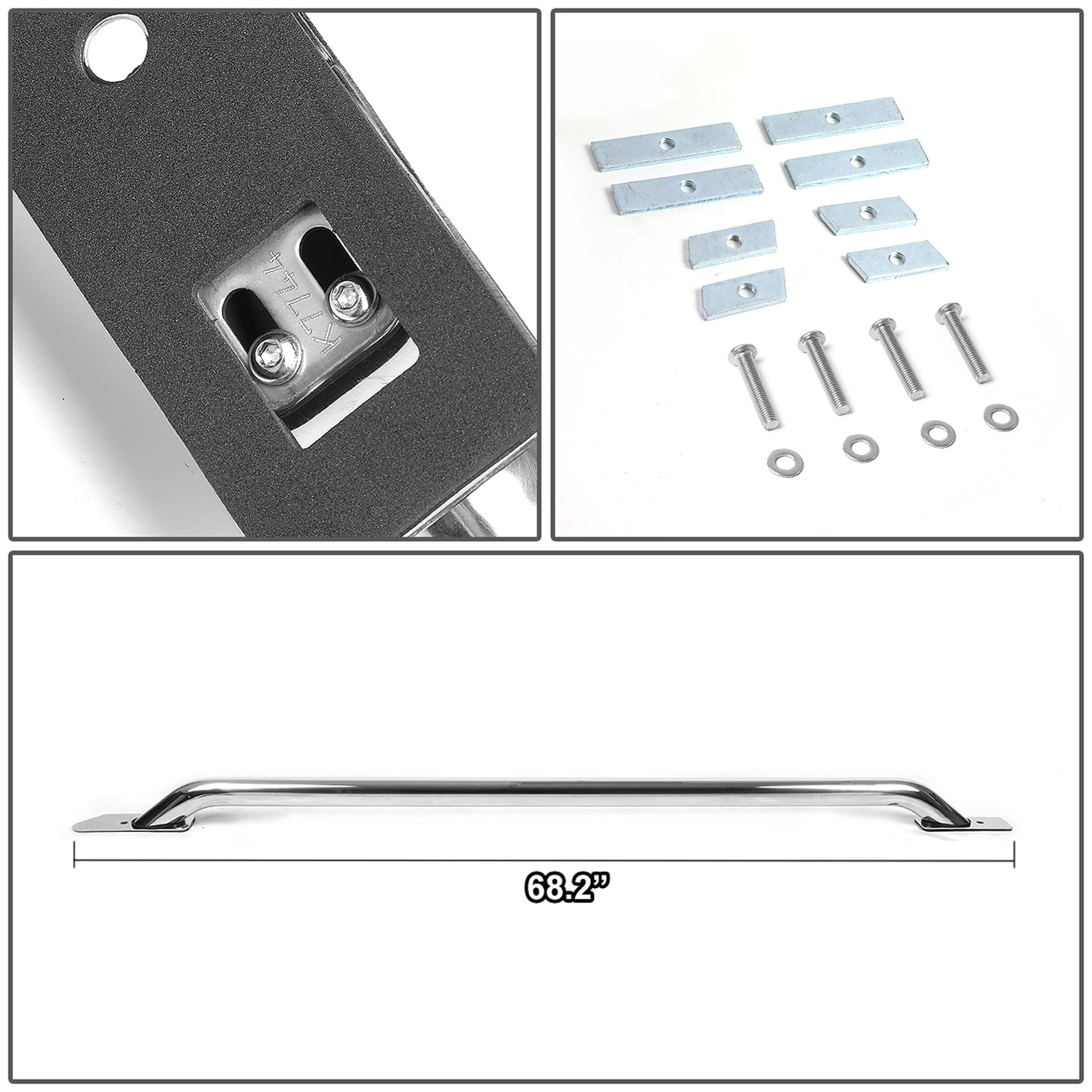 PORTAEQUIPAJE BED RAILS - 14-17 CHEVY SILVERADO 1500, GMC SIERRA 1500 6.5FT BED / 15-17 CHEVY SILVERADO 2500, 3500HD, GMC SIERRA 2500, 3500HD 6.5FT BED - CHROME