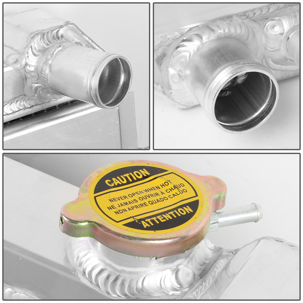 RADIADOR DE ALUMINIO RADIATOR + FAN SHROUD - 2 ROWS - 88-95 TOYOTA TACOMA, 4RUNNER AT 3.0 V6 - BLACK FAN