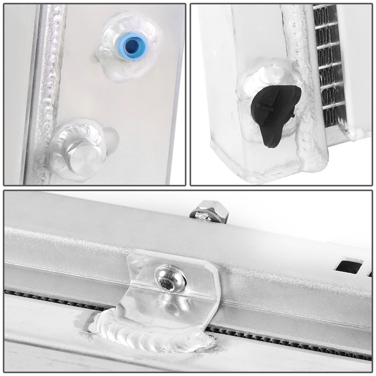 RADIADOR DE ALUMINIO RADIATOR + FAN SHROUD - 2 ROWS - 78-81 BUICK CENTURY, OLDSMOBILE CUTLASS, PONTIAC LEMANS / 1980 BUICK ELECTRA, BUICK ESTATE WAGON, OLDSMOBILE 98 / 80-82 BUICK LESABRE, OLDSMOBILE DELTA 88 / 78-87 BUICK REGAL, CHEVY EL CAMINO, GMC