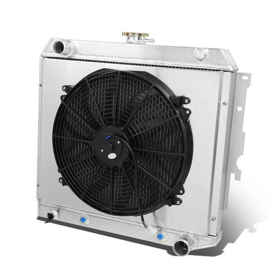 RADIADOR DE ALUMINIO RADIATOR + FAN SHROUD - 3 ROWS - 70-72 DODGE CHARGER V8 / 70-71 DODGE CHALLENGER V8 / 70-73 DODGE CORONET V8, PLYMOUTH BARRACUDA V8 / 71-73 PLYMOUTH SATELLITE V8 / 72-73 PLYMOUTH ROAD RUNNER V8 / 1970 PLYMOUTH BELVEDERE V8 - FITS BOTH