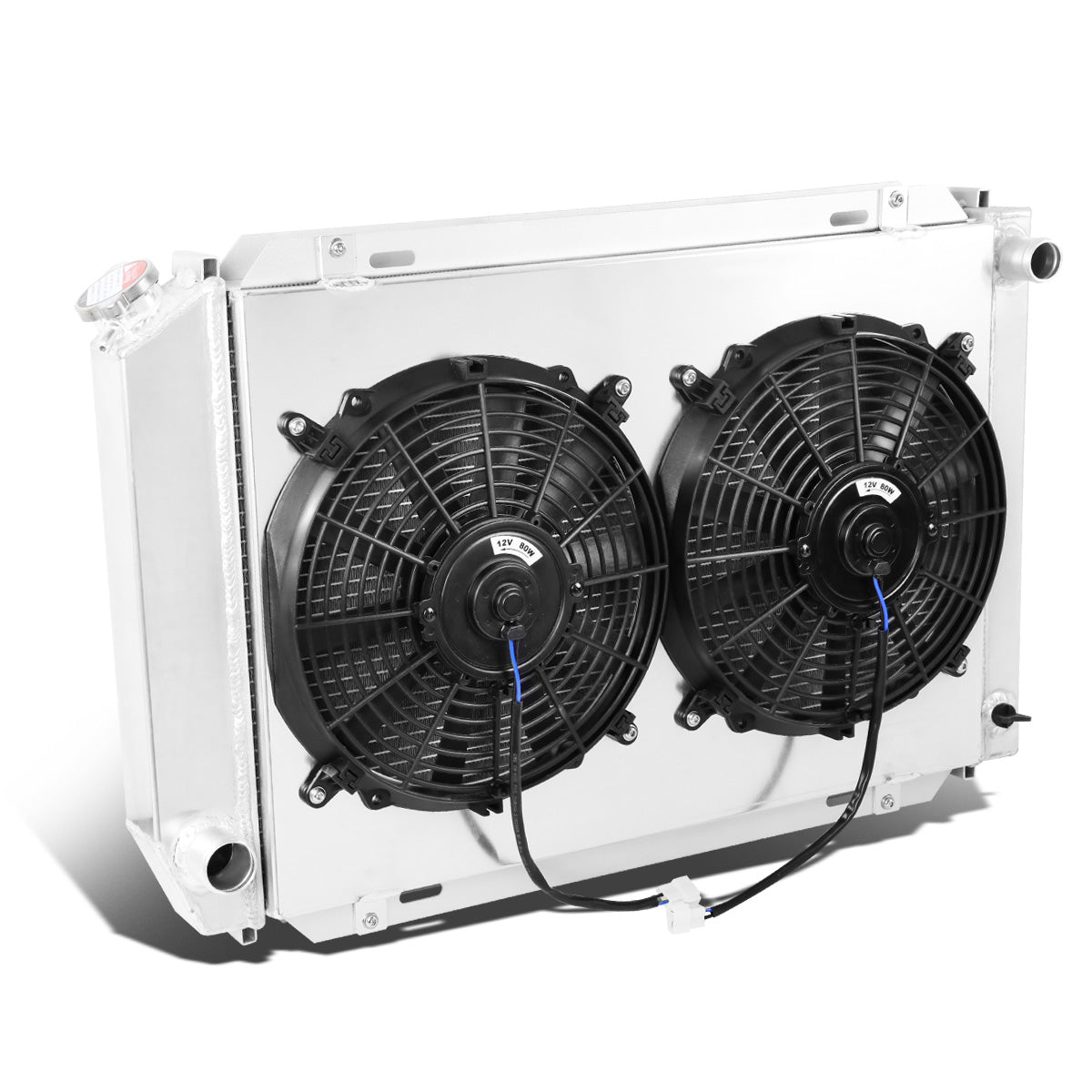 RADIADOR DE ALUMINIO RADIATOR + FAN SHROUD - 3 ROWS - 79-93 FORD MUSTANG / 80-87 THUNDERBIRD, MERCURY COUGAR / 83-86 LTD, MERCURY MARQUIS / 81-82 GRANADA / 80-83 FAIRMONT / 82-87 LINCOLN CONTINENTAL / 84-92 LINCOLN MARK VII / 80-86 CAPRI / 1985 GRAND