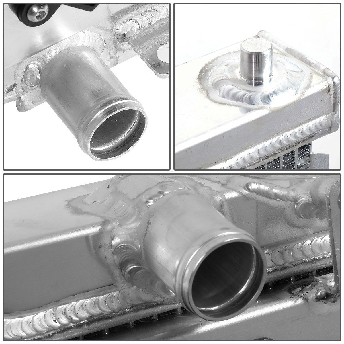 RADIADOR DE ALUMINIO RADIATOR + FAN SHROUD - 2 ROWS - 98-05 MAZDA MIATA MX-5 - MANUAL TRANSMISSION - BLACK FANS