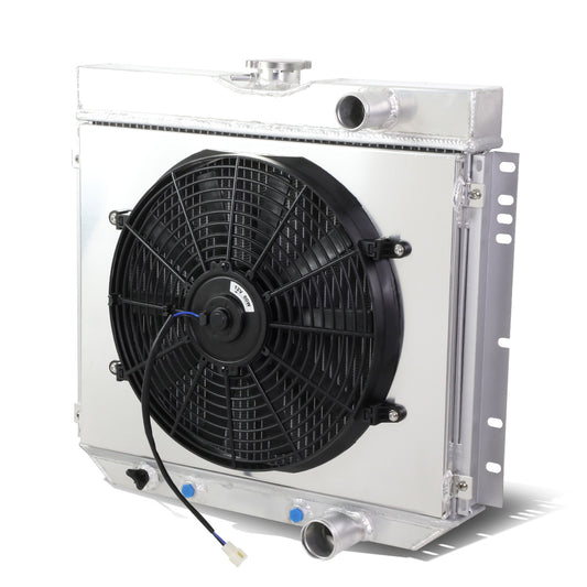 RADIADOR DE ALUMINIO RADIATOR + FAN SHROUD - 3 ROWS - 67-70 FORD MUSTANG / 63-68 FORD FAIRLANE / 66-70 FORD FALCON / 64-68 FORD GALAXIE 500, FORD COUNTRY SQUIRE / 1968 FORD TORINO, FORD COUNTRY SEDAN / 1964 FORD GALAXIE / 1967 FORD LTD / 67-68 MERCURY