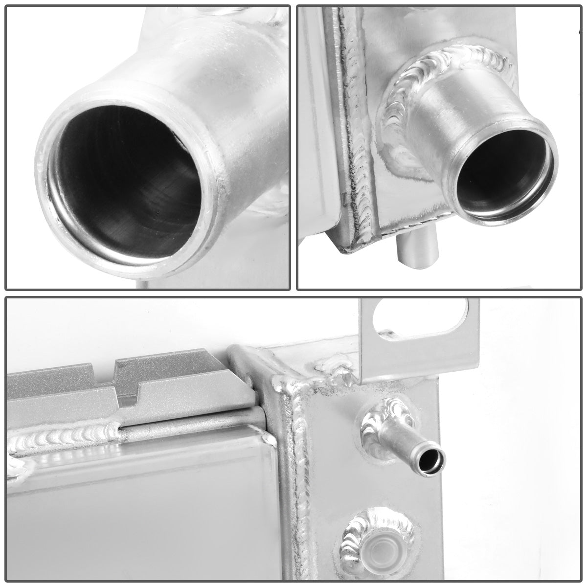 RADIADOR DE ALUMINIO RADIATOR + FAN SHROUD - 2 ROWS - 00-07 GMC YUKON / 00-06 GMC YUKON XL 1500 / 99-06 GMC SIERRA 1500 / 99-00 GMC SIERRA 2500 / 02-05 CADILLAC ESCALADE - FITS AUTOMATIC TRANSMISSION MODELS WITH 4.8L, 5.3L V8 ENGINES ONLY - BLACK FANS