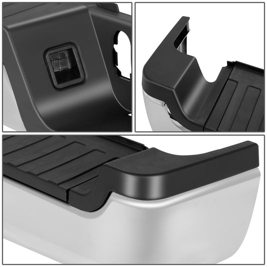 BURRERA TRASERA 17-22 FORD F-250 SUPER DUTY / 17-22 FORD F-350 SUPER DUTY - WITHOUT PARKING ASSIST SENSOR HOLES - CHROME